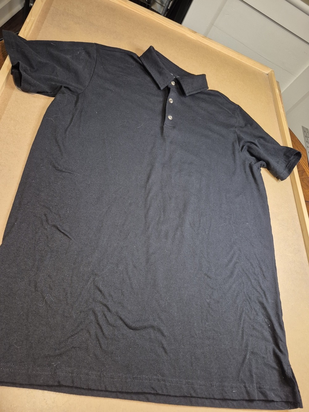 Men's Black Polo Shirt with Classic Collar